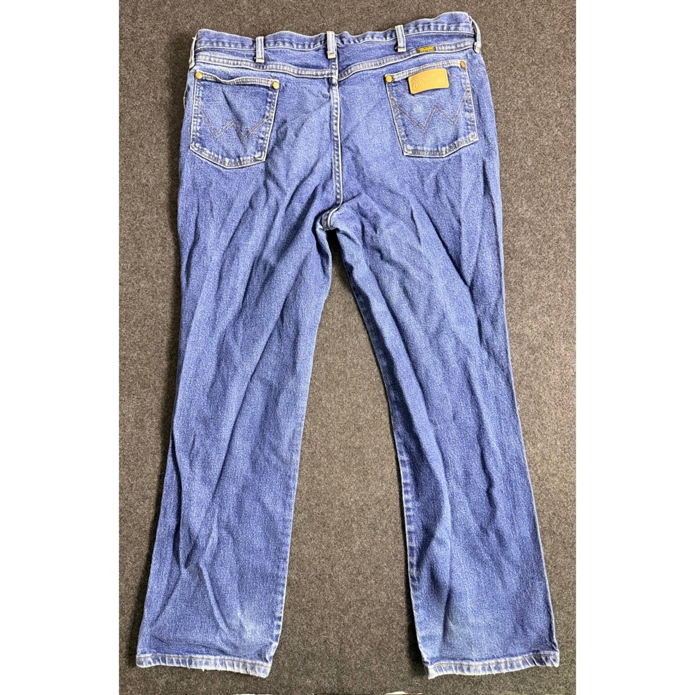 Vintage Wrangler Made in USA Western Cowboy Blue Jeans 38x30 - Picture 2 of 7